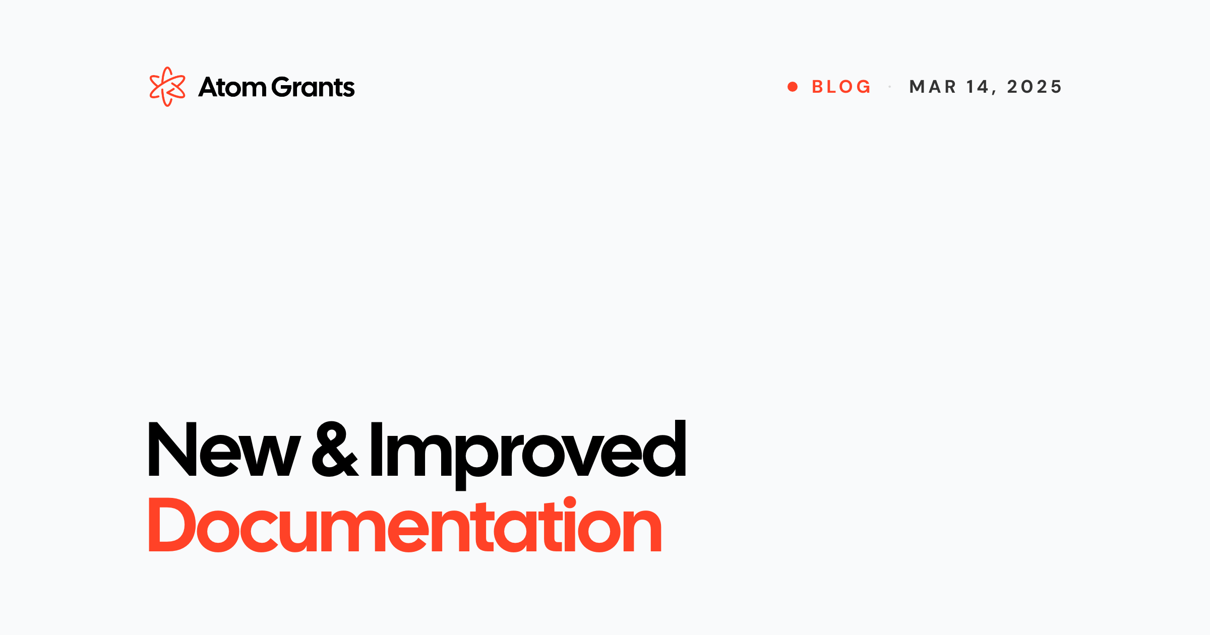 New & Improved Documentation | Atom Grants Blog