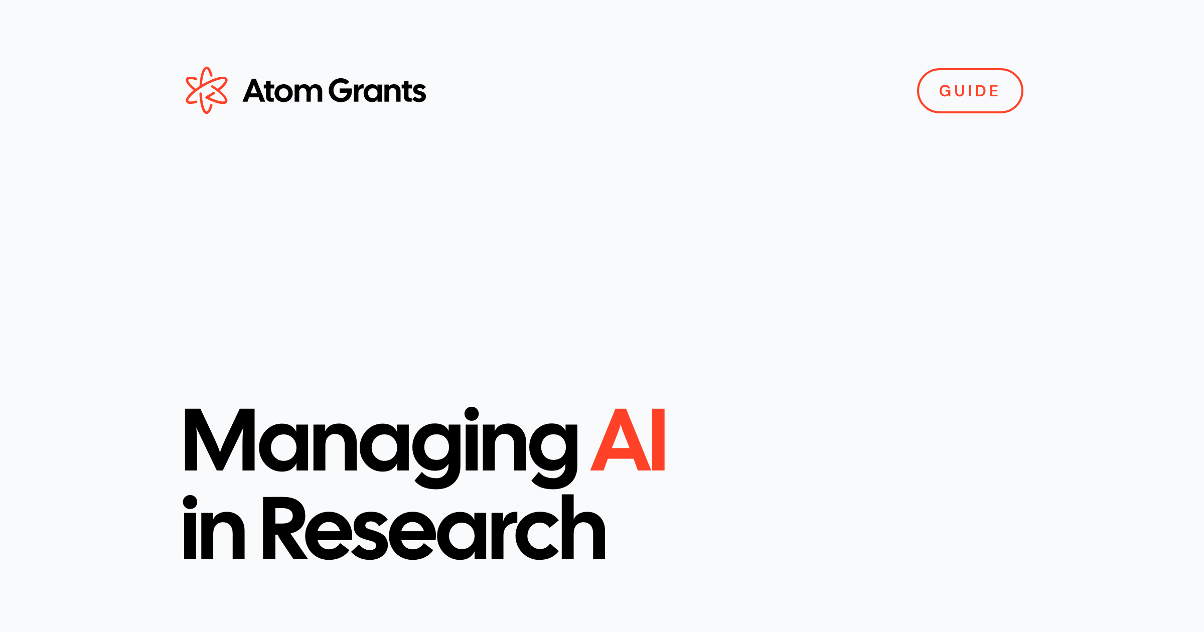 Managing AI in Research | Atom Grants